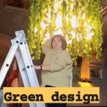 Ozdoby umělé rostlinami květinami. Restaurace